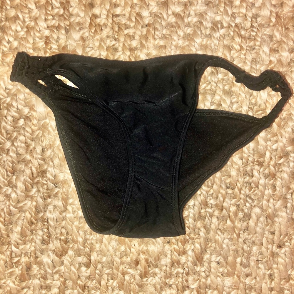 TOPSHOP BLACK BIKINI BOTTOMS only US 2